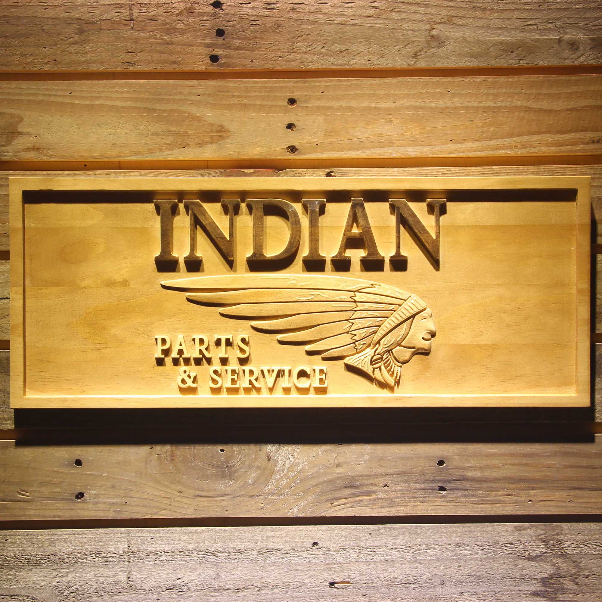 Indian 3D Solid Wooden Craving Sign