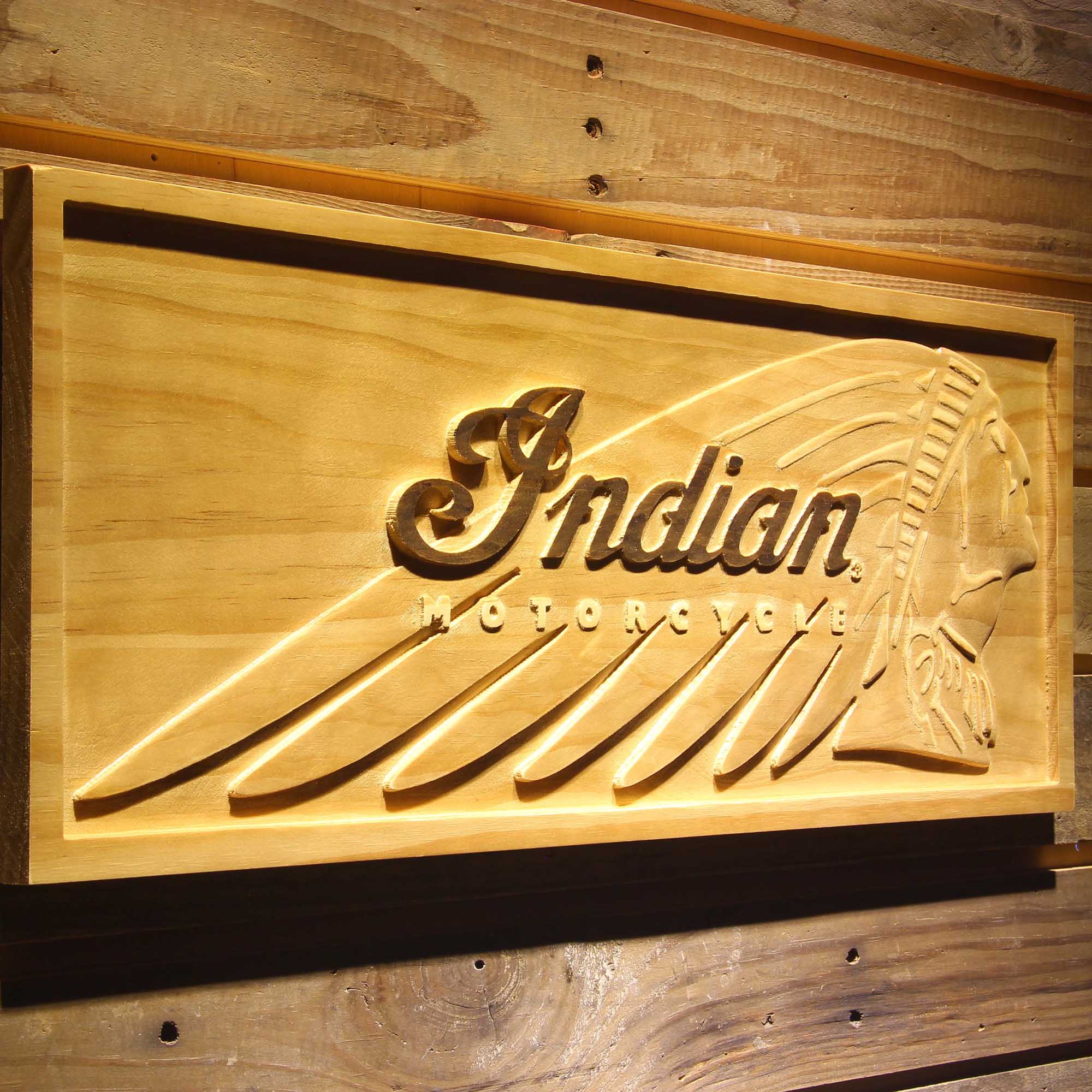 Indian 3D Solid Wooden Craving Sign