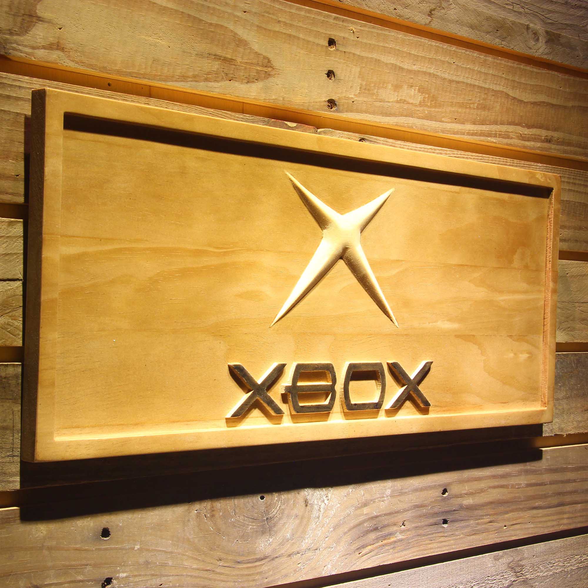 Xbox 3D Solid Wooden Craving Sign
