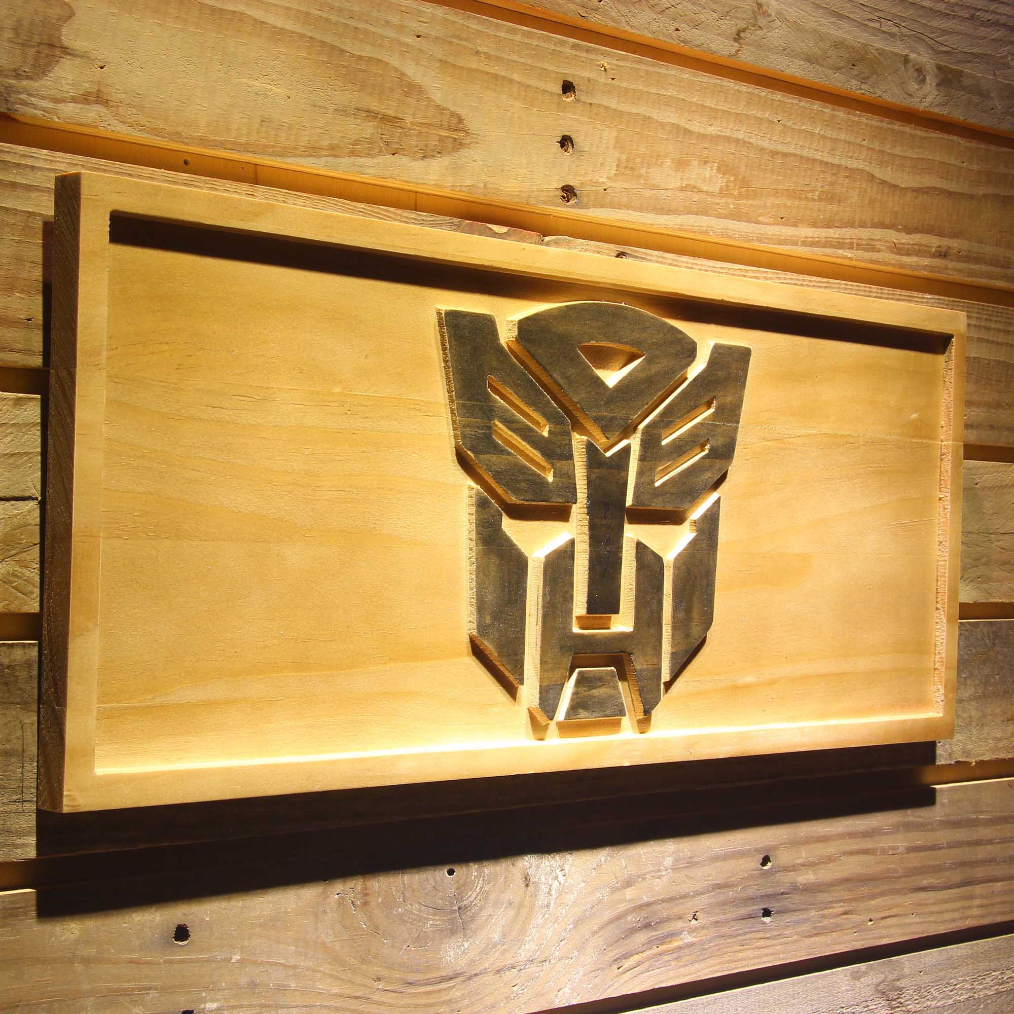 Transformers 3D Solid Wooden Craving Sign