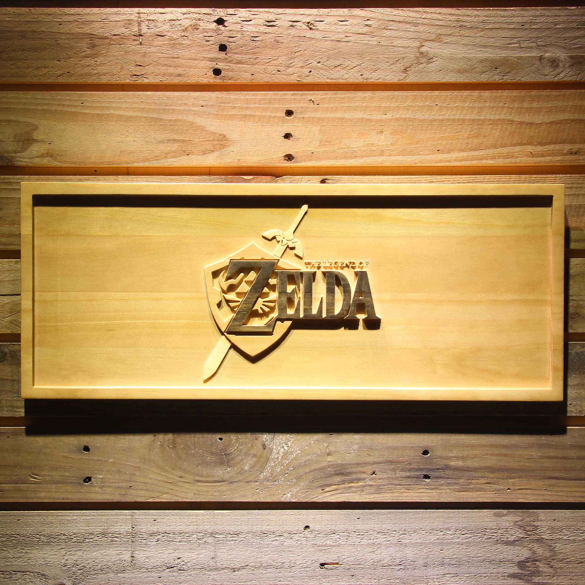 Legend Of Zelda,the Legend Of Zelda 3D Solid Wooden Craving Sign